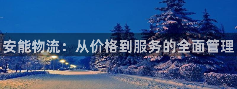 优游国际官网入口pc正版:安能物流: