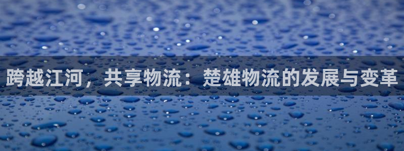 ,优游国际注册上限是啥意思：跨越江河，共享物流：楚雄物流的发
